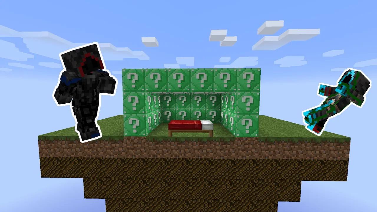 Lucky Block Bedwars Skywardvoyager Edition — скриншот 2 (Модпаки, Minecraft)