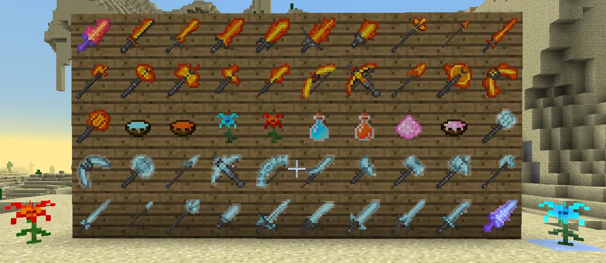 Animated And Emissive: Ice and Fire and Spartan Weaponry, Текстуры, Minecraft