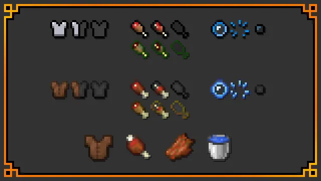 Recolored Survival Bars (RSB) [Leather], Текстуры, Minecraft