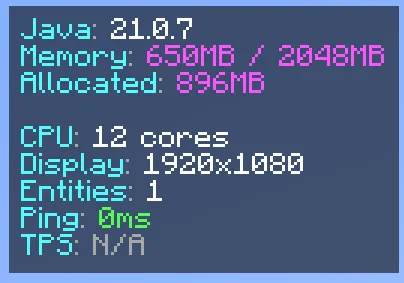 Improved F3, Моды, Minecraft