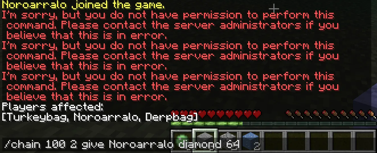 Chain Commands — скриншот 3 (Плагины, Minecraft)