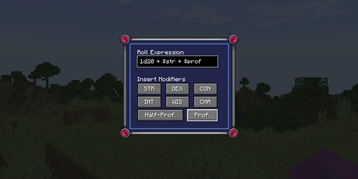 D&D Sheets, Моды, Minecraft