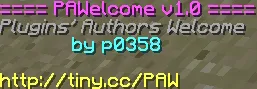 Plugins' Authors Welcome — скриншот 1 (Плагины, Minecraft)