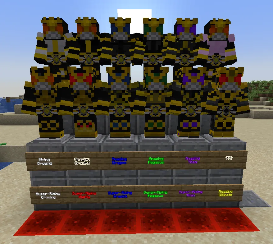 Kamen Rider Pixel Quest 5.0, Моды, Minecraft