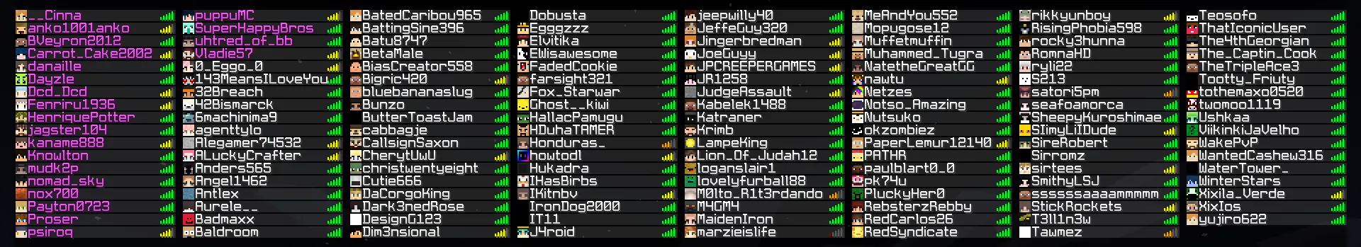 Wider Tab — скриншот 1 (Моды, Minecraft)