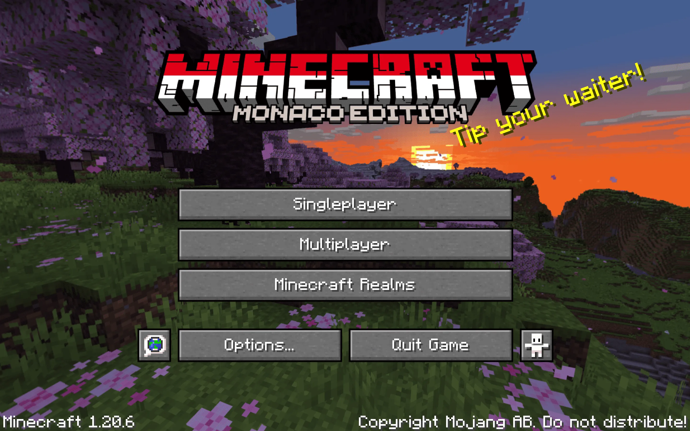 Monaco Title Menu - Country Flag Edition — скриншот 1 (Текстуры, Minecraft)