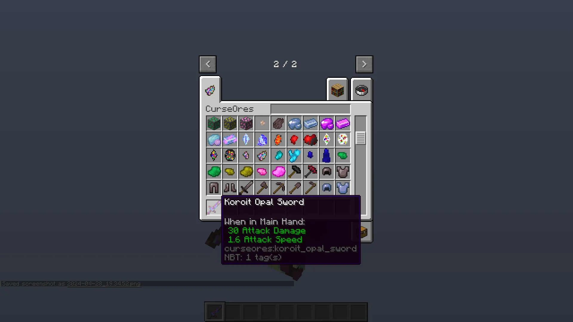 CurseOres, Моды, Minecraft