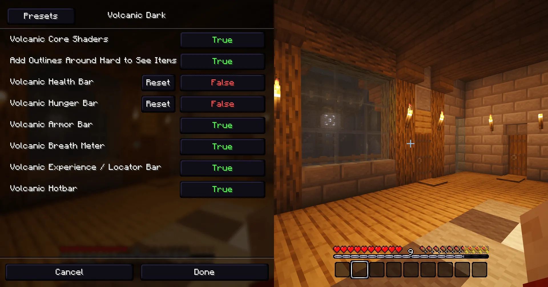 Volcanic Dark, Текстуры, Minecraft