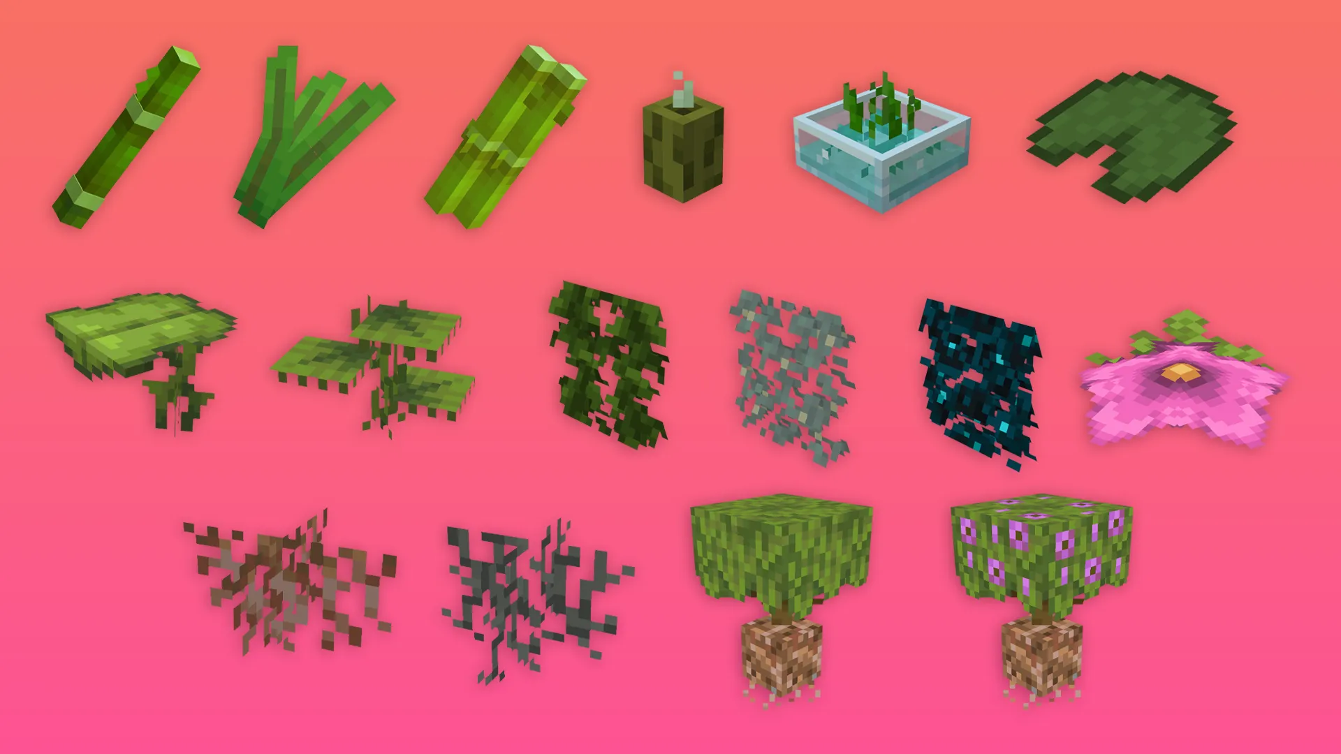 Fresh Flowers and Plants, Текстуры, Minecraft