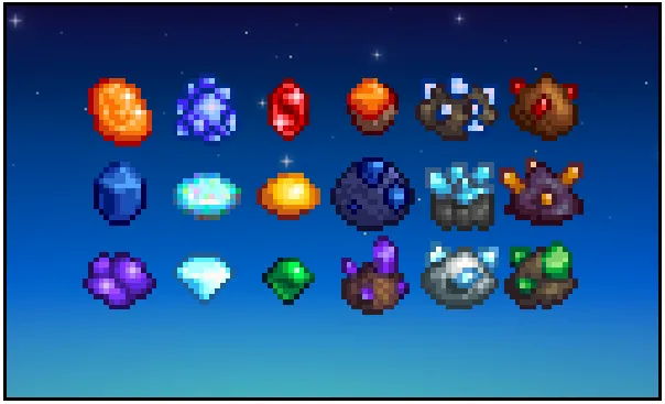 TFC Stardew Valley Gems — скриншот 1 (Текстуры, Minecraft)
