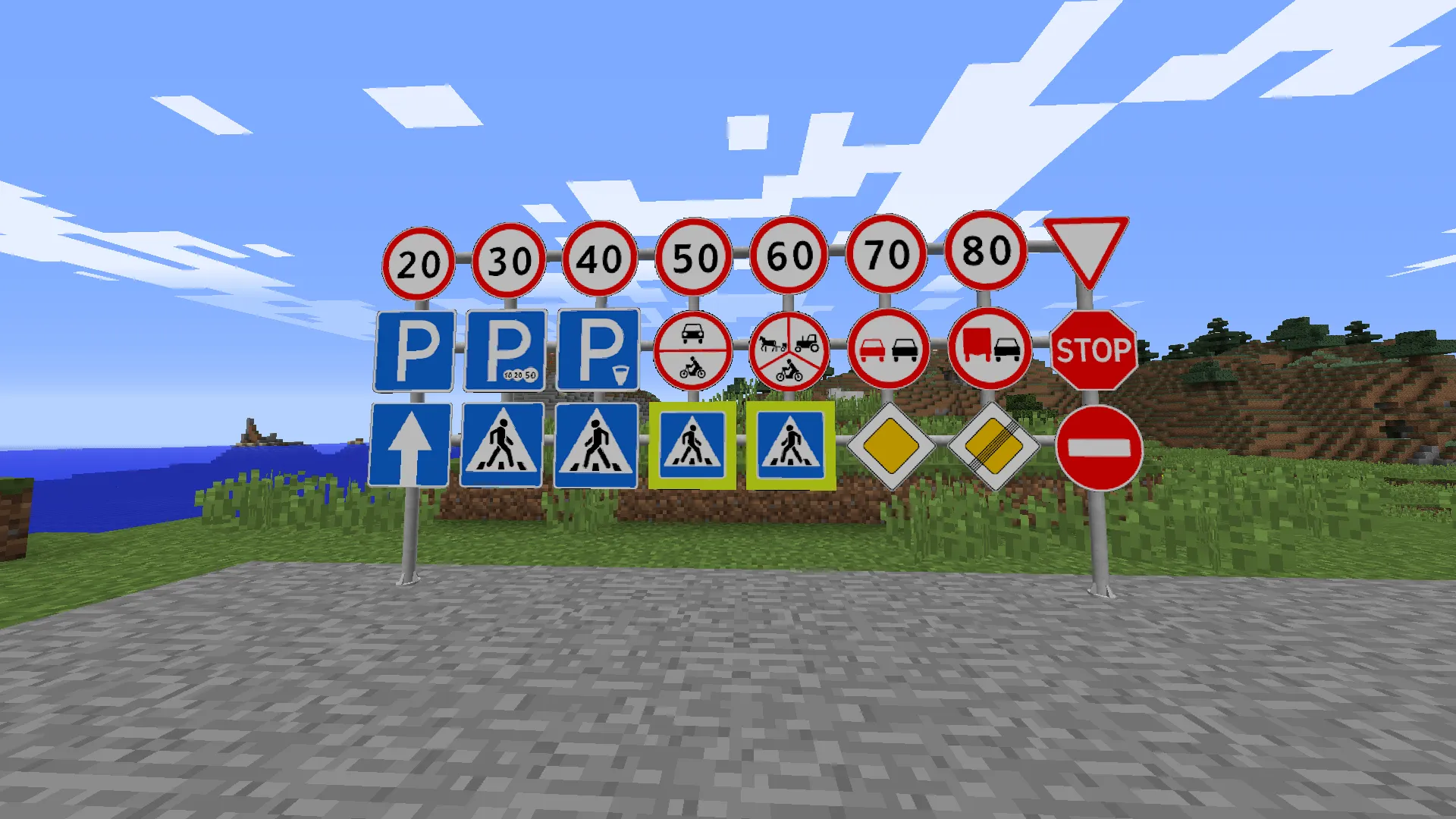[MTS/IV] East European Road Signs — скриншот 2 (Моды, Minecraft)