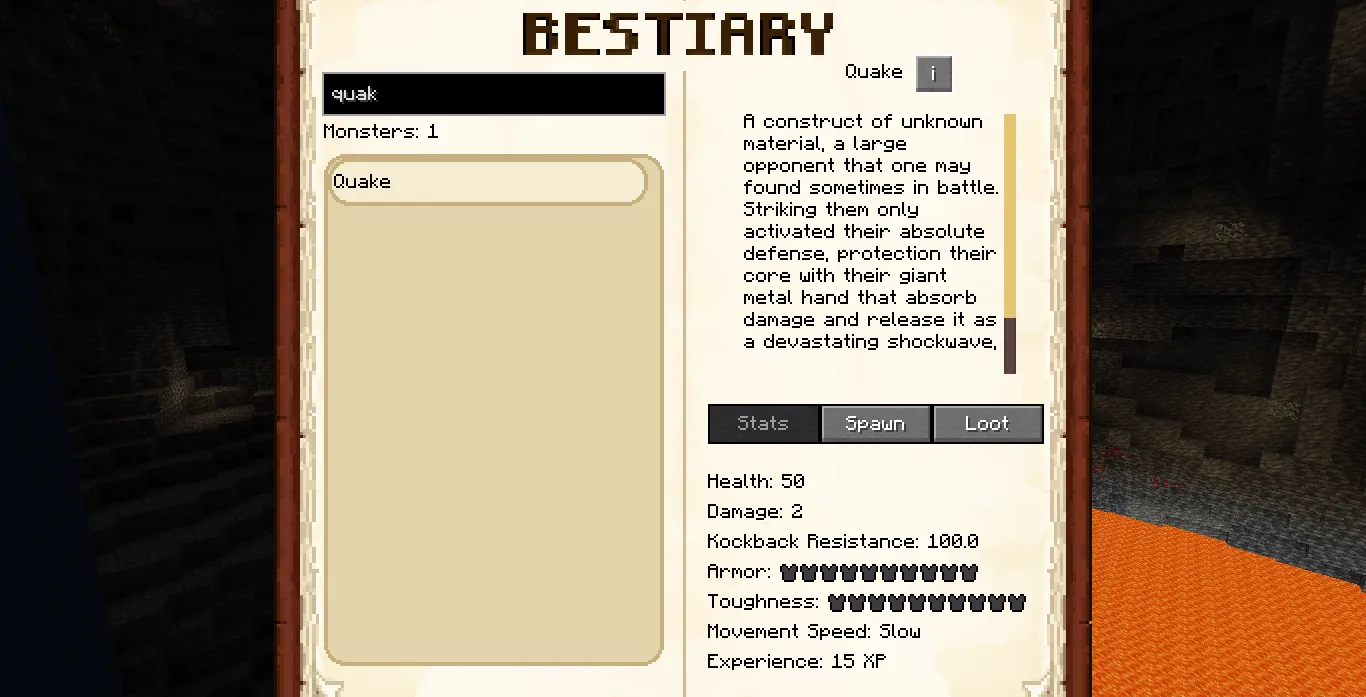 Modestiary, Дата-паки, Minecraft
