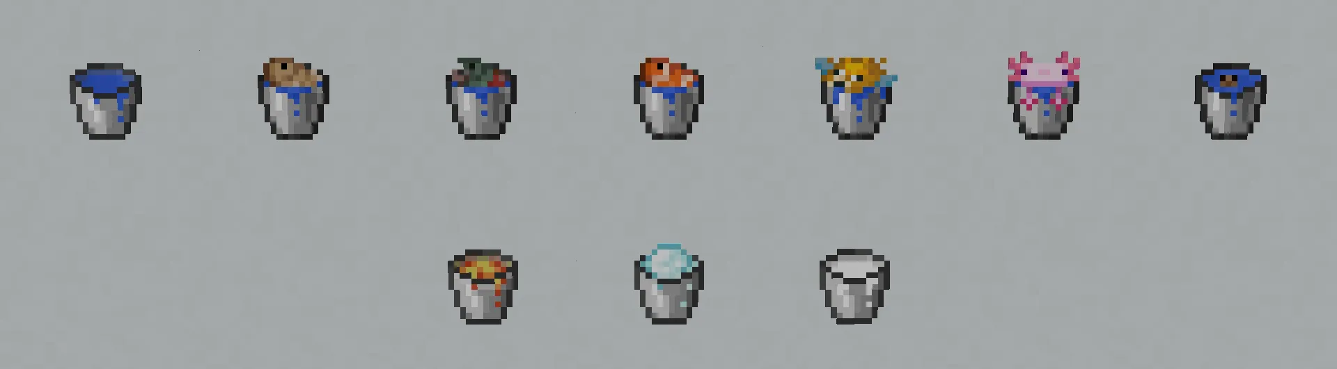 Consistent Buckets (Programmer Art), Текстуры, Minecraft