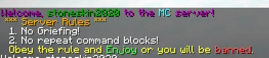 Multiple sections Welcome message plugin  — скриншот 1 (Плагины, Minecraft)