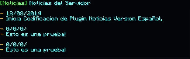 NoticiasES-Reloaded — скриншот 1 (Плагины, Minecraft)