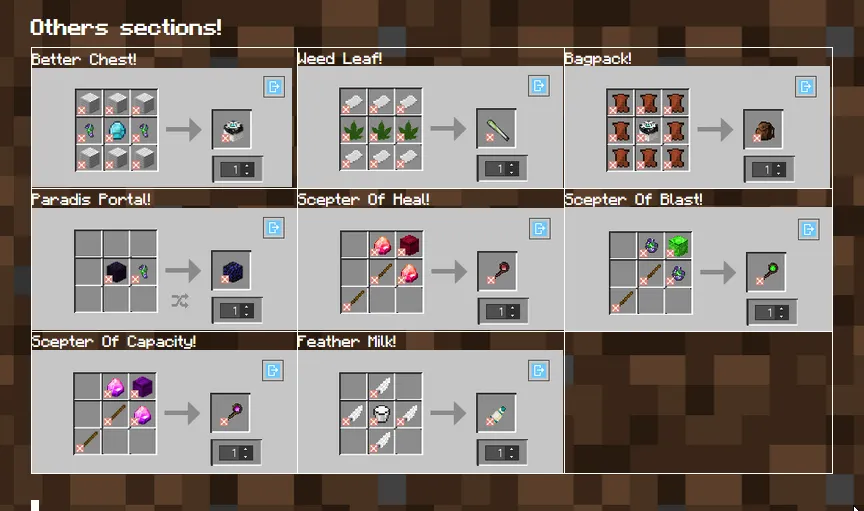 Daby Mods, Моды, Minecraft
