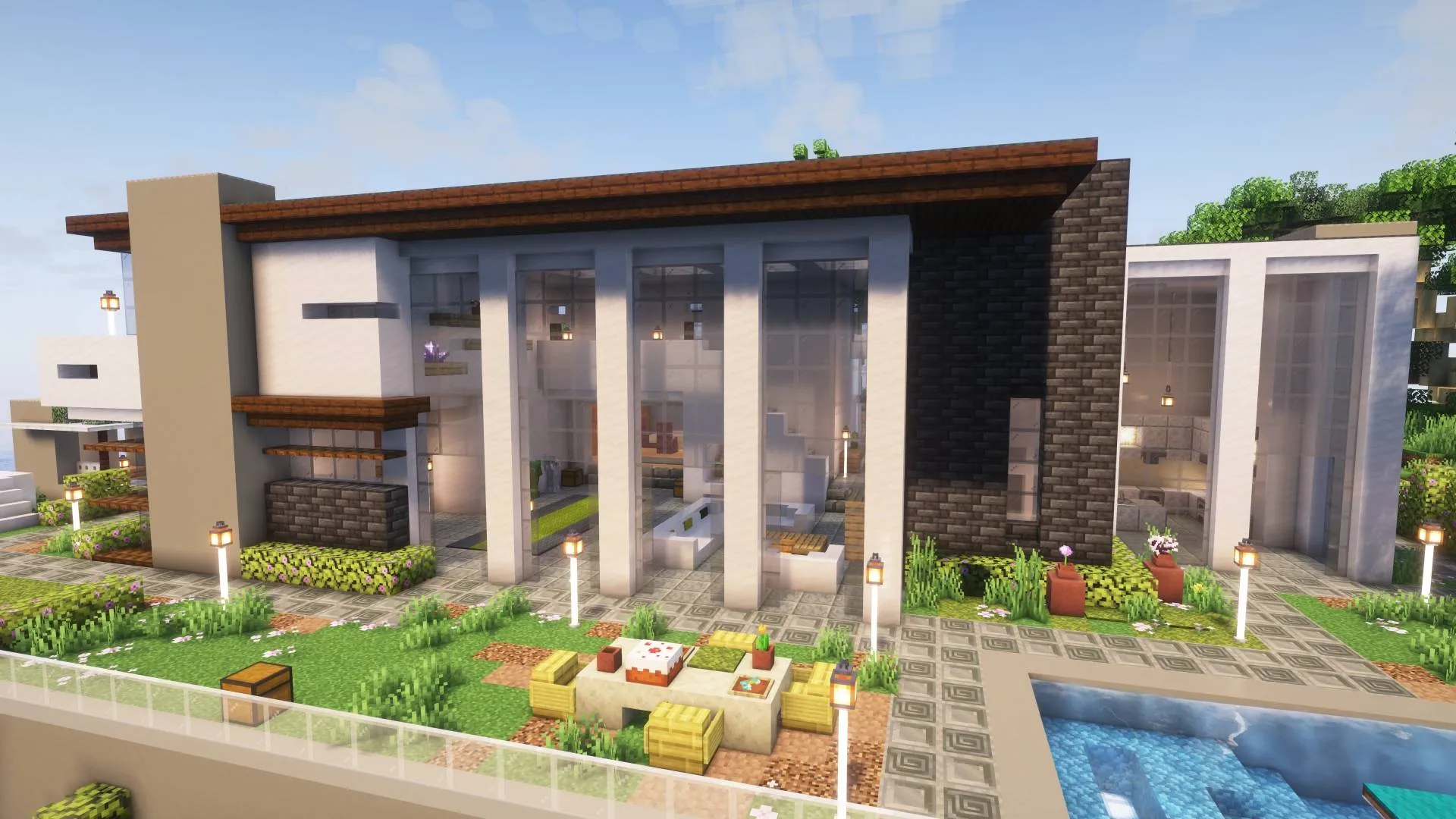 Modern Mansion - Survival Spawn — скриншот 1 (Карты, Minecraft)