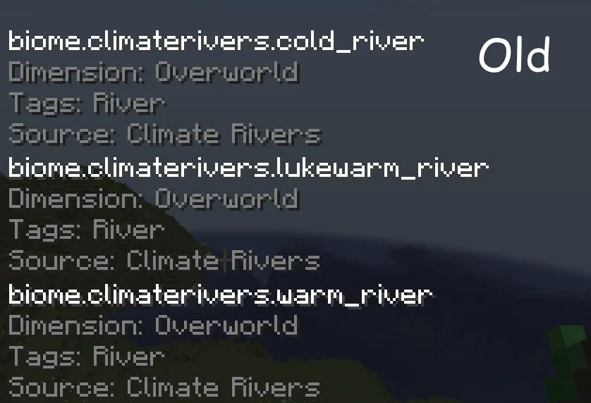Climate Rivers language Fix — скриншот 2 (Текстуры, Minecraft)