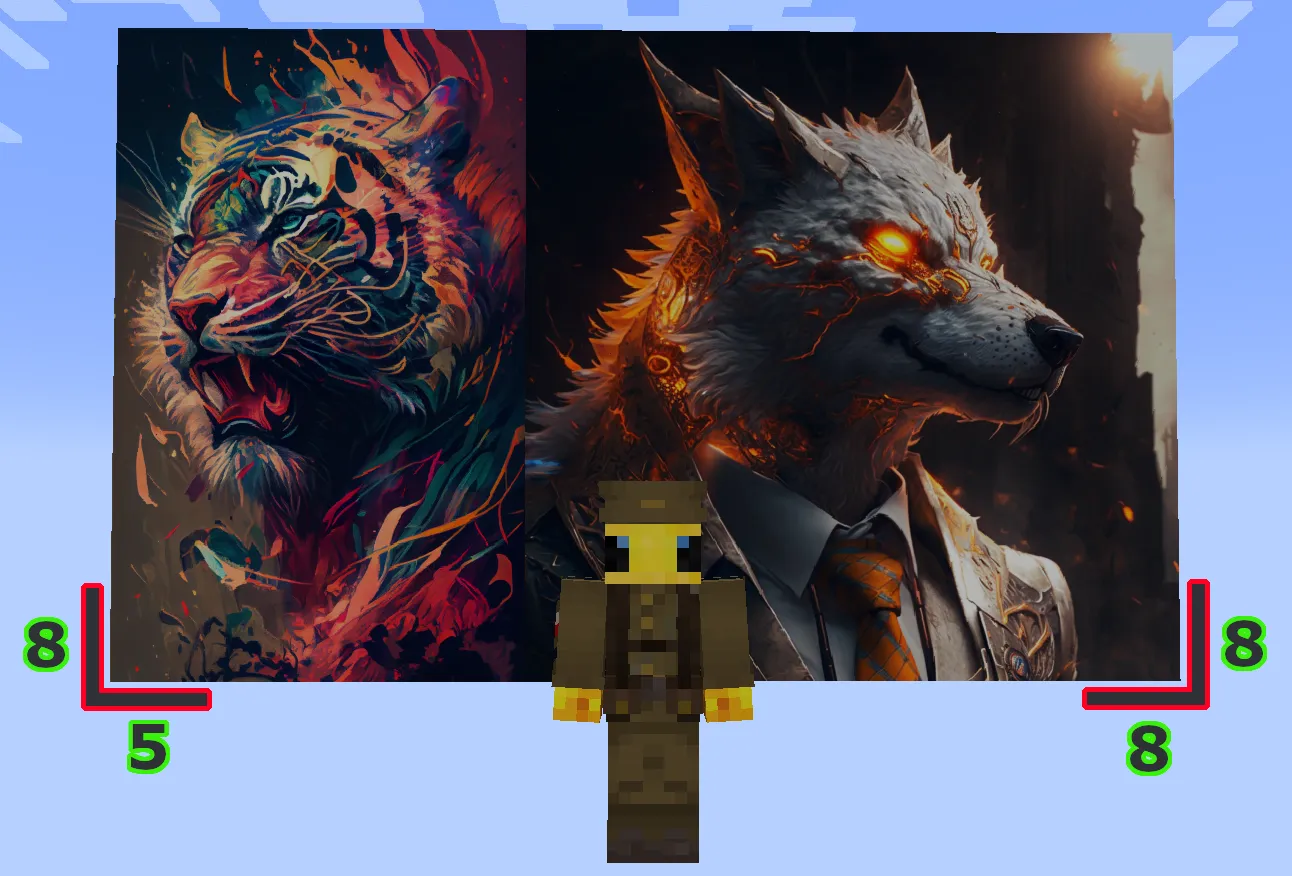 various AI paintings, Моды, Minecraft