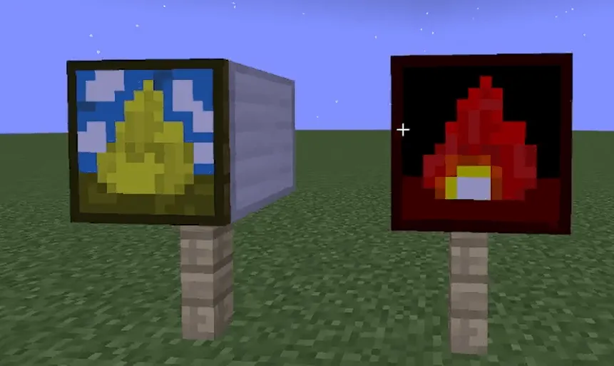 Look Fire And Water — скриншот 1 (Моды, Minecraft)
