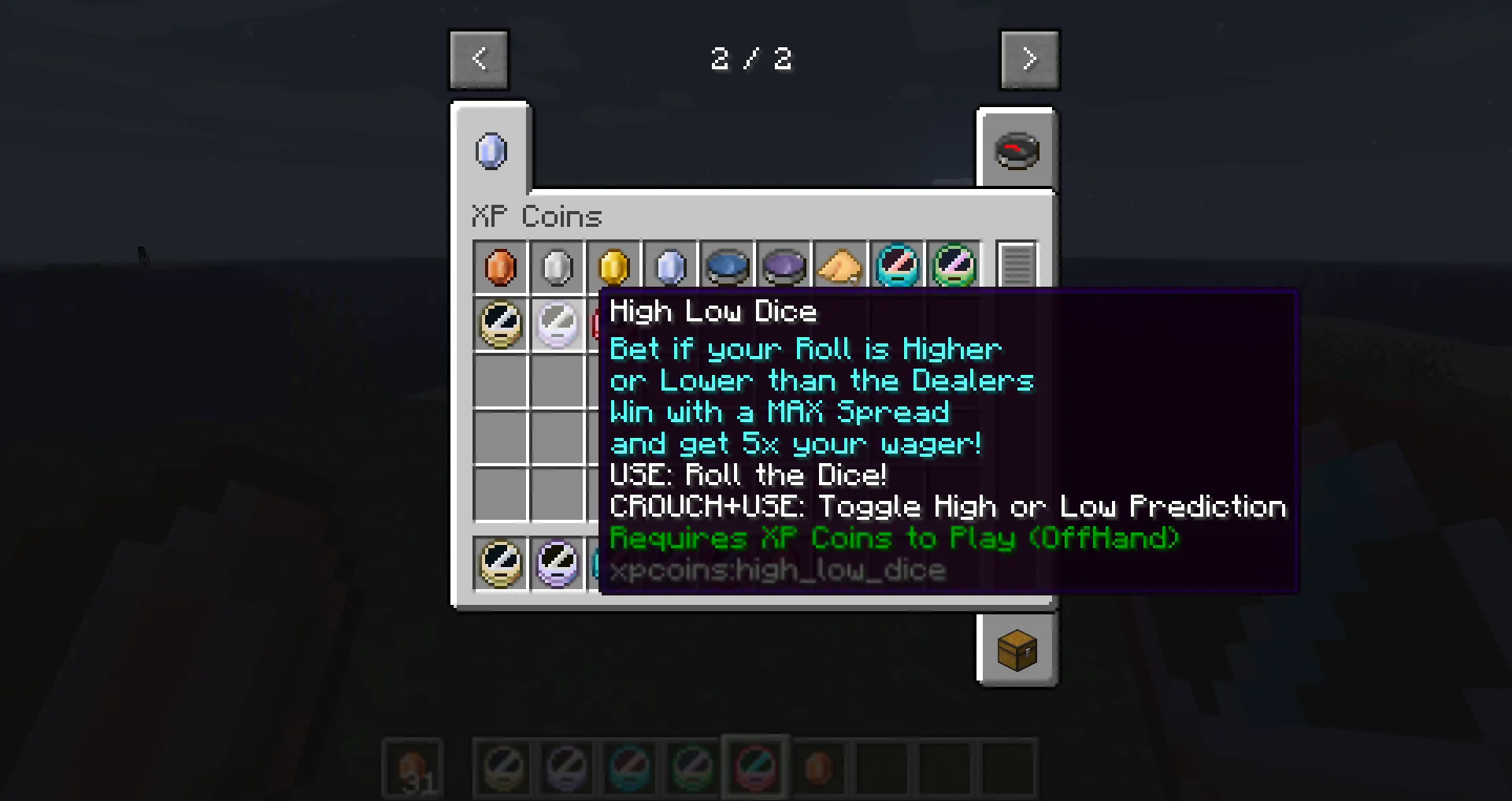 Colds: XP Coins and Games (FORGE), Моды, Minecraft