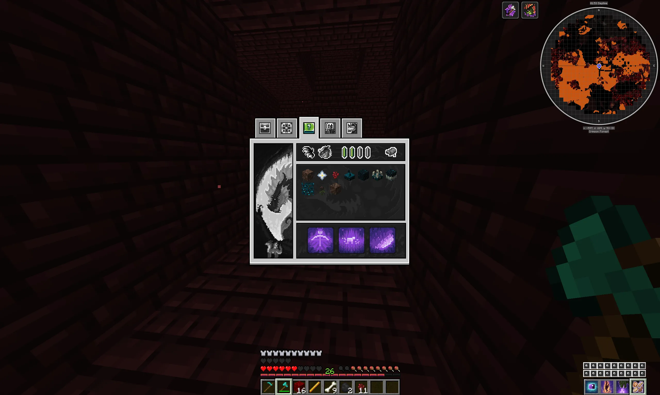 Dragon Survival Sculk Addon — скриншот 1 (Текстуры, Minecraft)