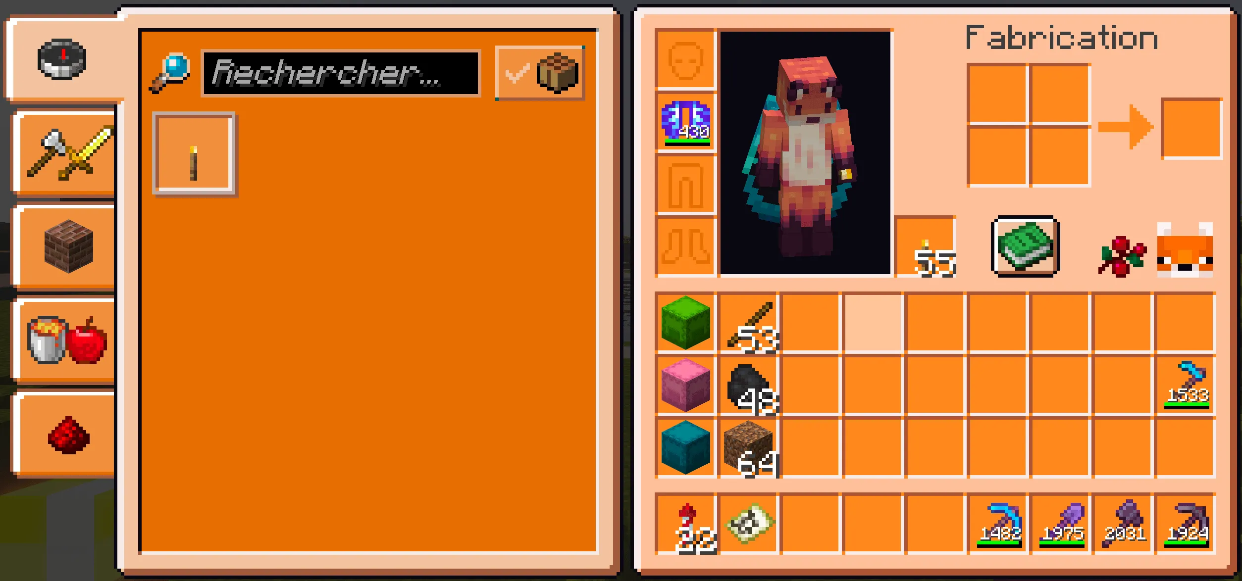 Fox Themed GUI — скриншот 5 (Текстуры, Minecraft)