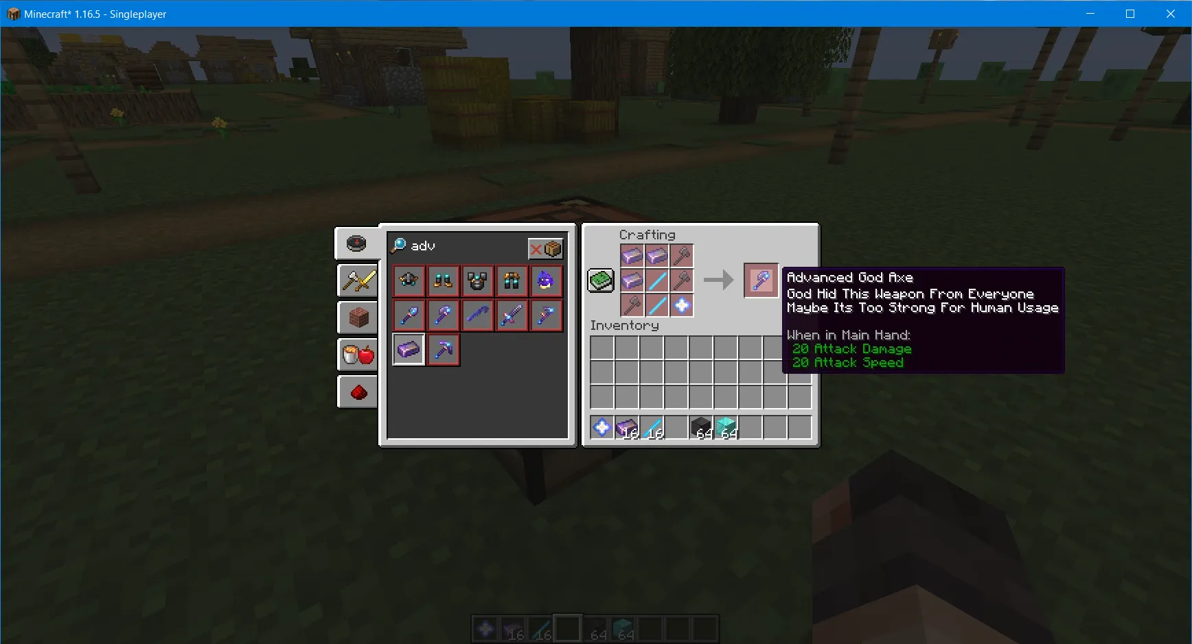 Advanced God Armour, Моды, Minecraft