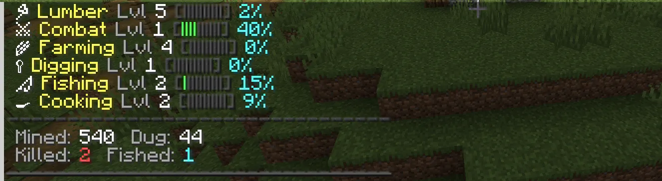 Universal RPG Skills system — скриншот 1 (Моды, Minecraft)