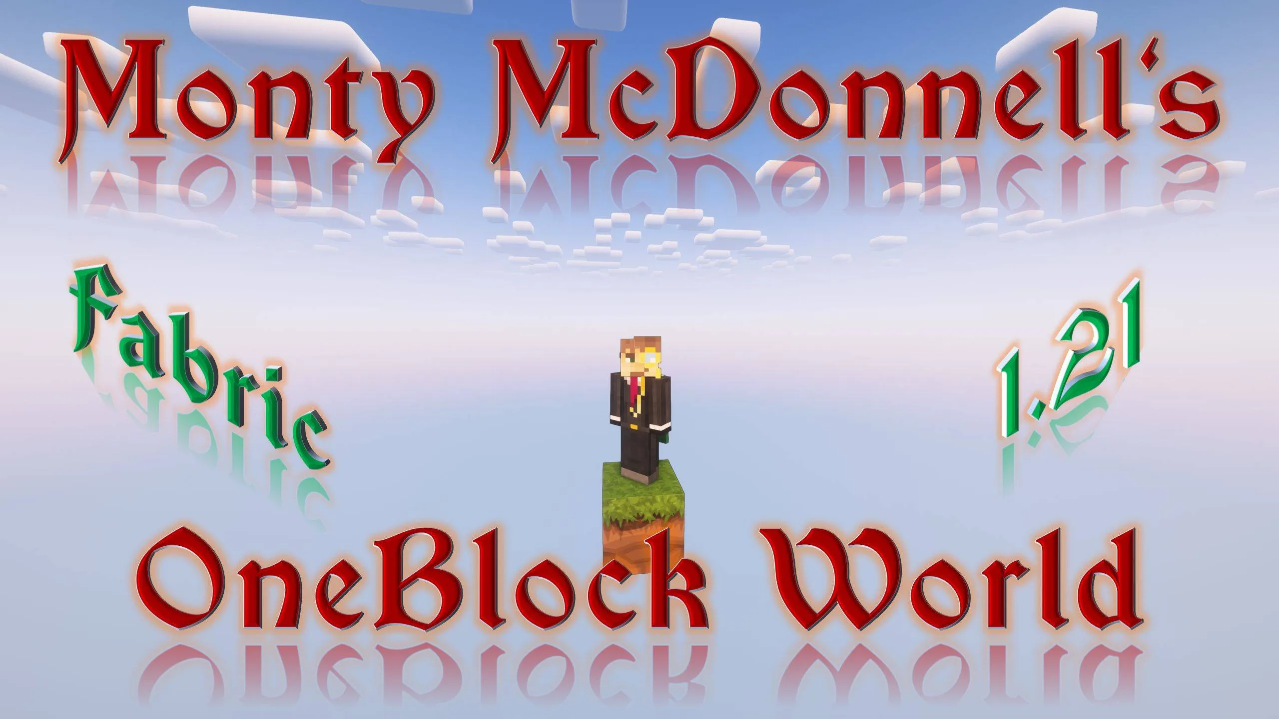Monty McDonnell's - OneBlock World — скриншот 1 (Модпаки, Minecraft)