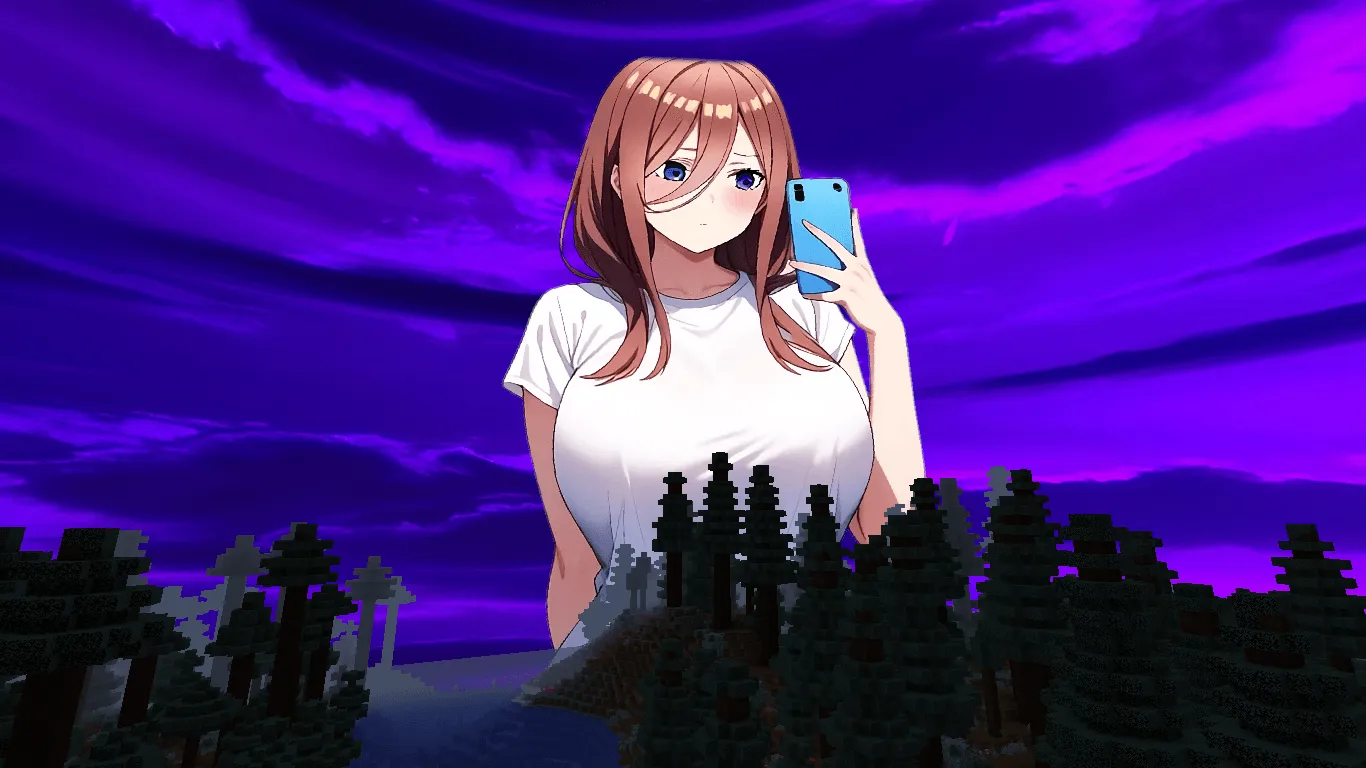 Miku Nakano sky — скриншот 4 (Текстуры, Minecraft)