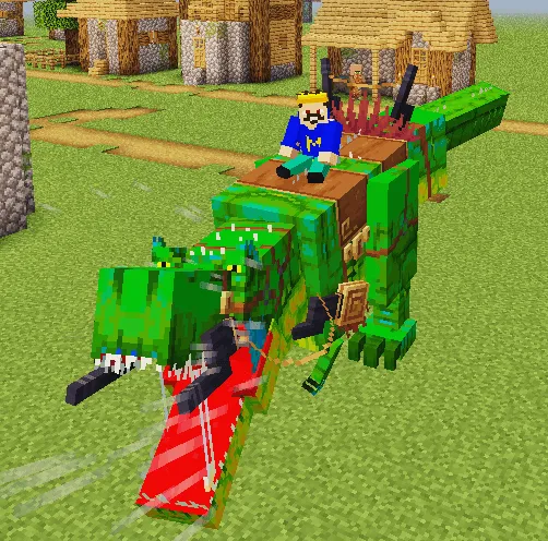 THE DAWN ERA GREEN T-REX — скриншот 4 (Текстуры, Minecraft)