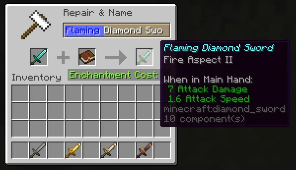 Flaming Fire Aspect, Текстуры, Minecraft