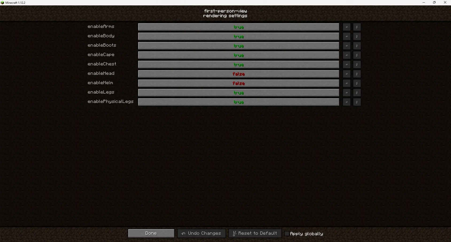 First Person View, Моды, Minecraft