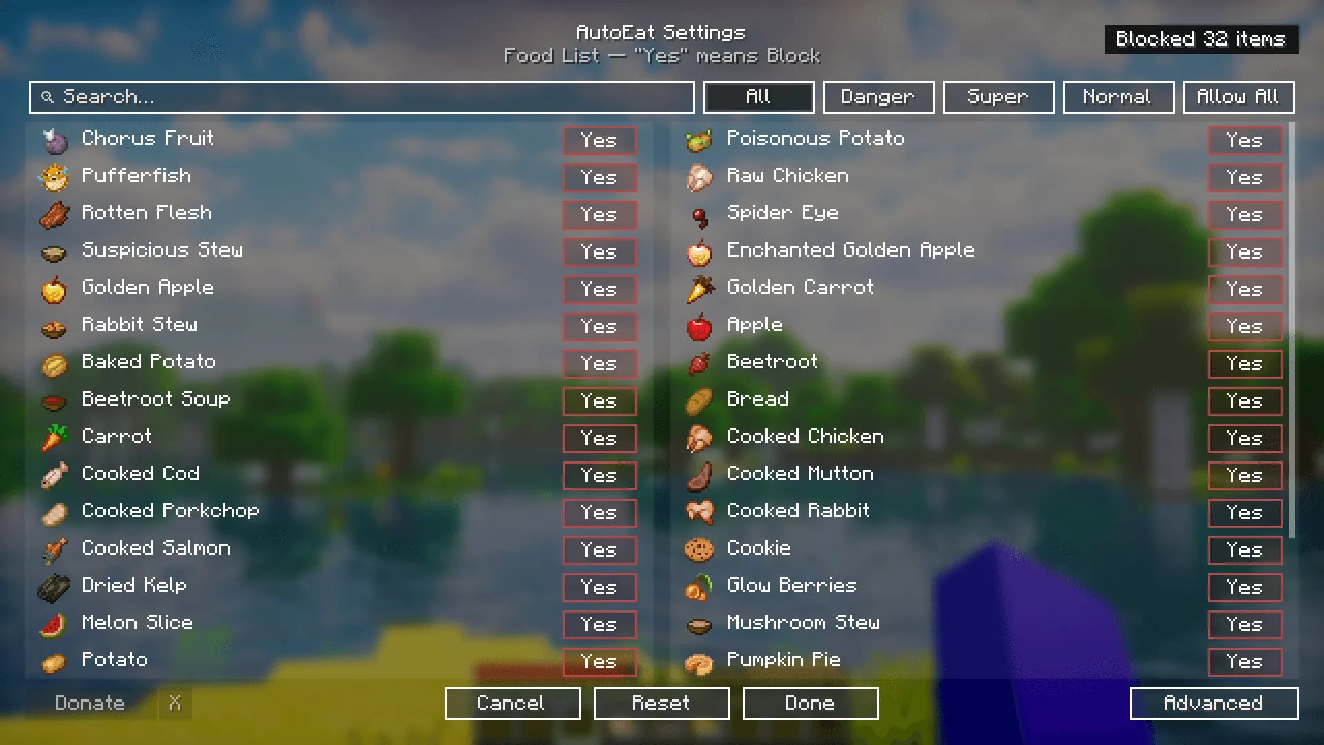 AutoEat, Моды, Minecraft