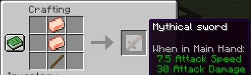 Mythical sword, Моды, Minecraft