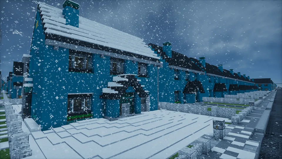 Ouroburbia - Liminal Suburban Sprawl Vivarium-inspired 1000x1000 Survival map — скриншот 9 (Карты, Minecraft)