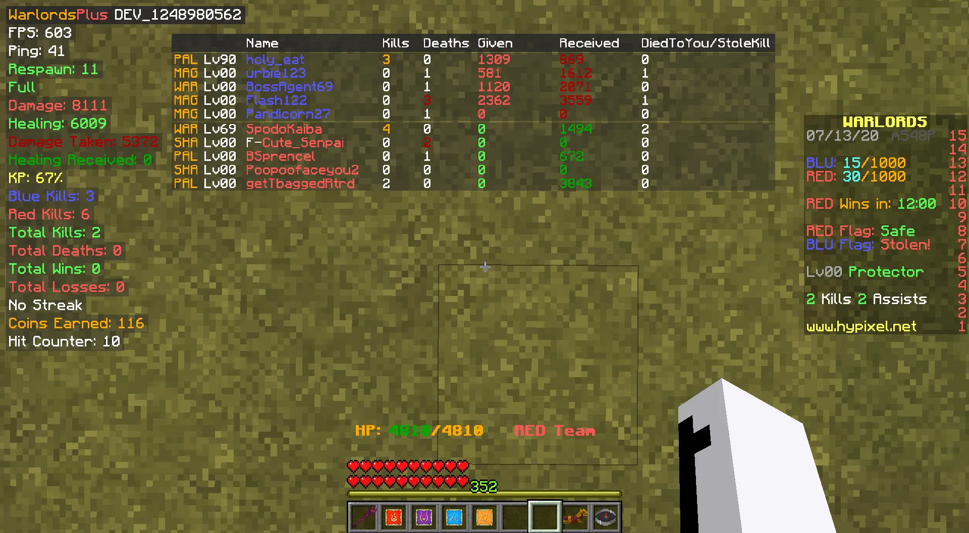WarlordsPlus — скриншот 2 (Моды, Minecraft)