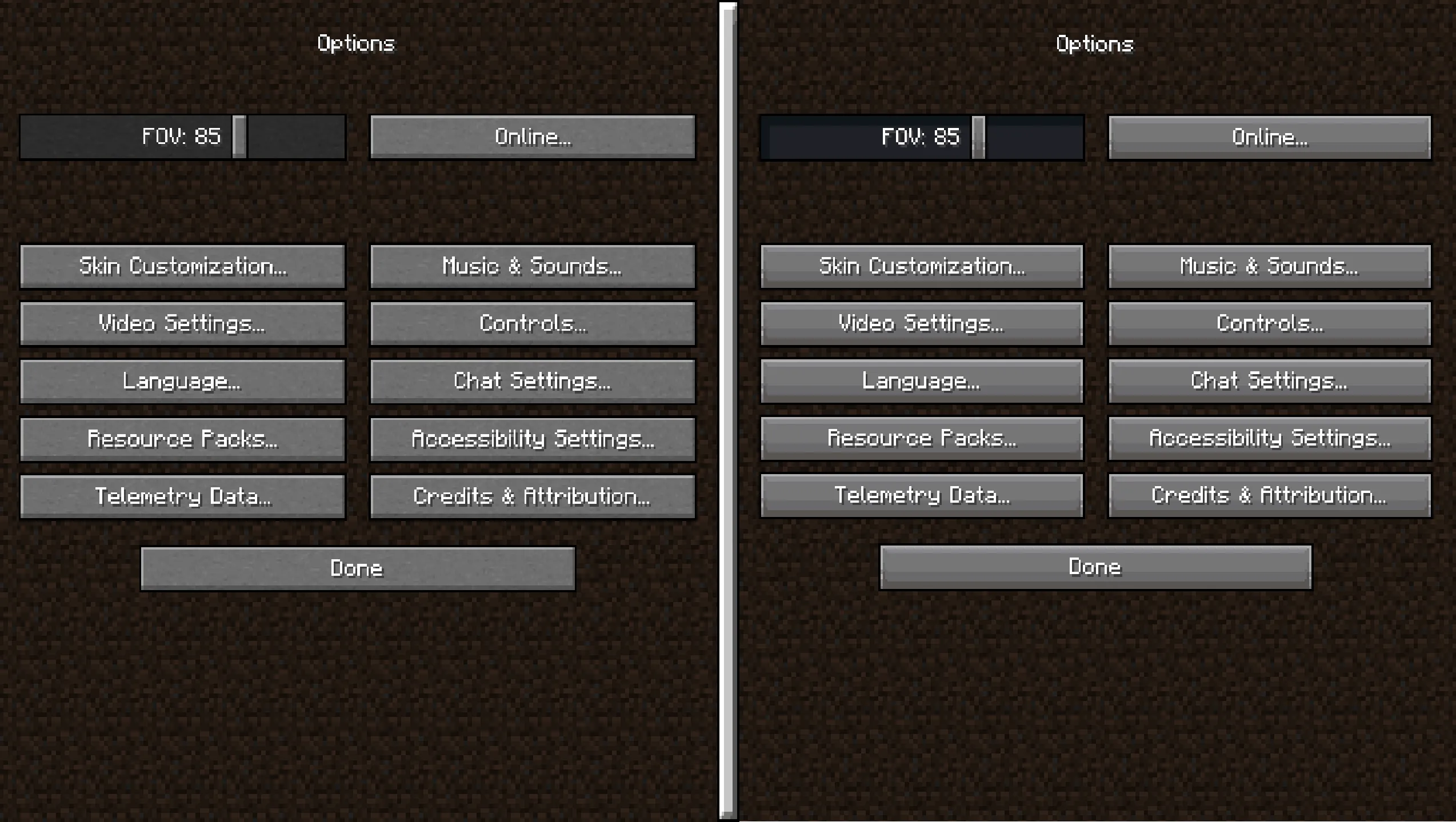 Fresh Gui, Текстуры, Minecraft