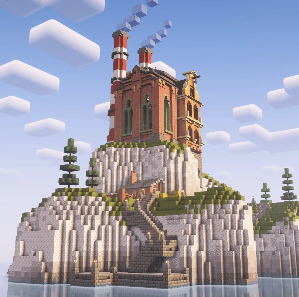 Steampunk Isle | Simple Starters | Create Factory Base/House, Карты, Minecraft