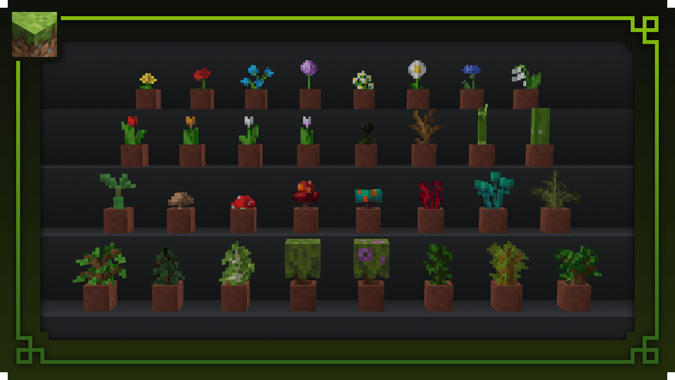 Flower Pots +, Текстуры, Minecraft