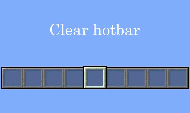 Clear hotbar — скриншот 2 (Текстуры, Minecraft)