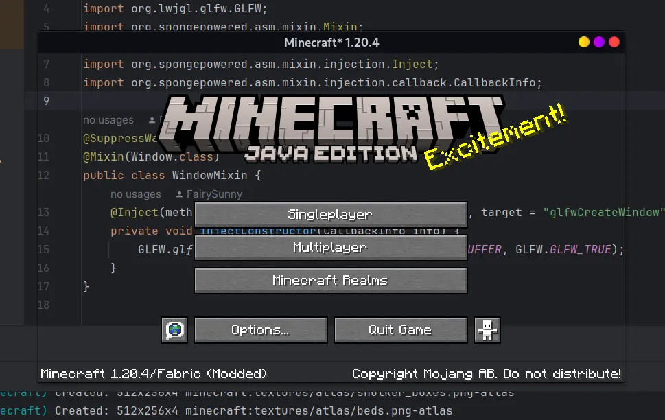 Transparent Window, Моды, Minecraft