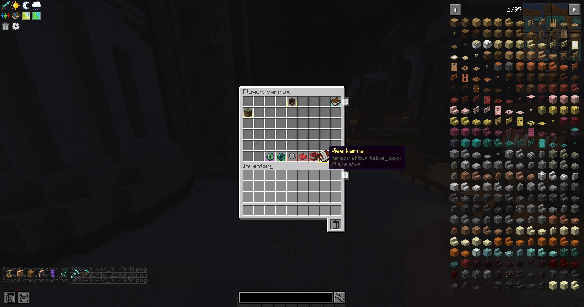 Arcadia Admin Pannel, Моды, Minecraft