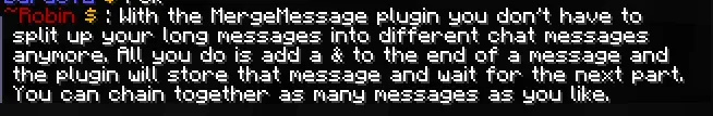 MergeMessage — скриншот 1 (Плагины, Minecraft)