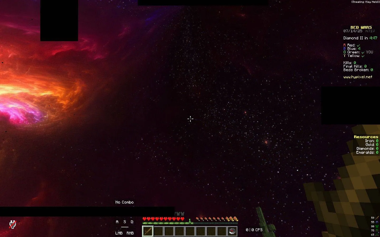 Voidflare Red Galaxy Skybox [1.21+] — скриншот 1 (Текстуры, Minecraft)