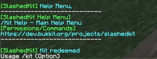 SlashedKit — скриншот 1 (Плагины, Minecraft)