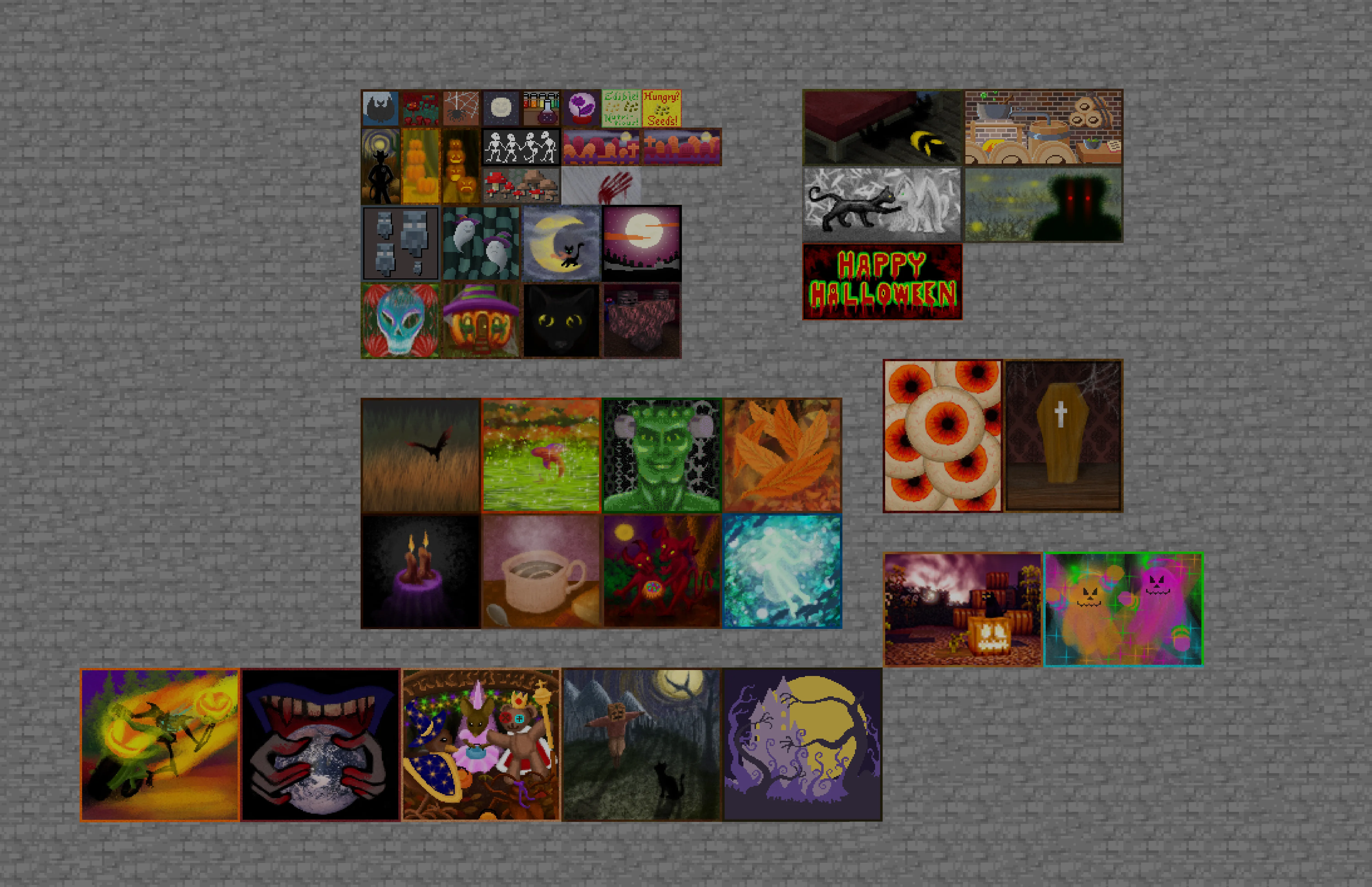Rina's Halloween Paintings Replace Mode — скриншот 2 (Текстуры, Minecraft)