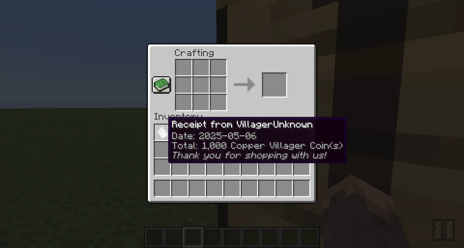 Bookkeeping for Villager Coin (Receipts & Ledgers) — скриншот 7 (Моды, Minecraft)
