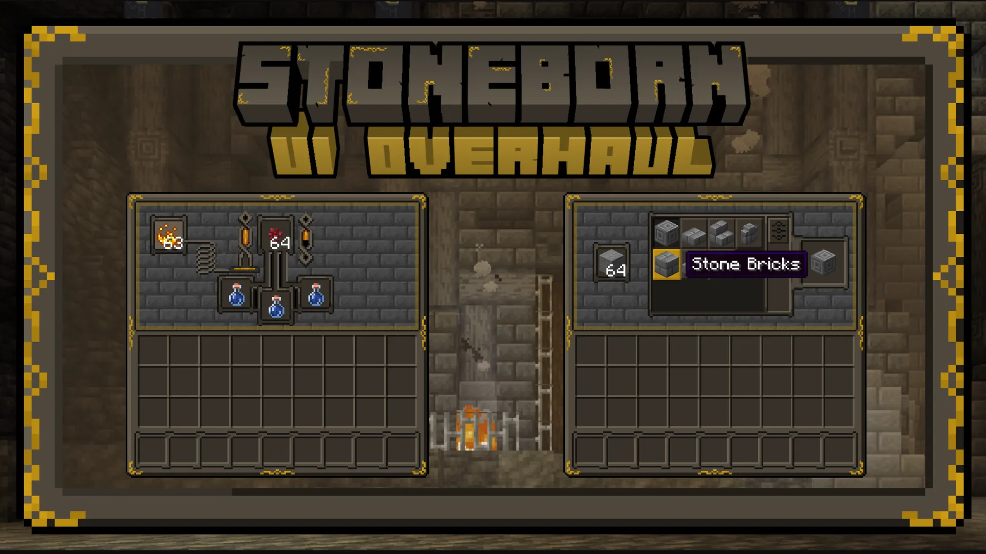 STONEBORN - Dwarven-Fantasy Inspired UI Overhaul, Текстуры, Minecraft